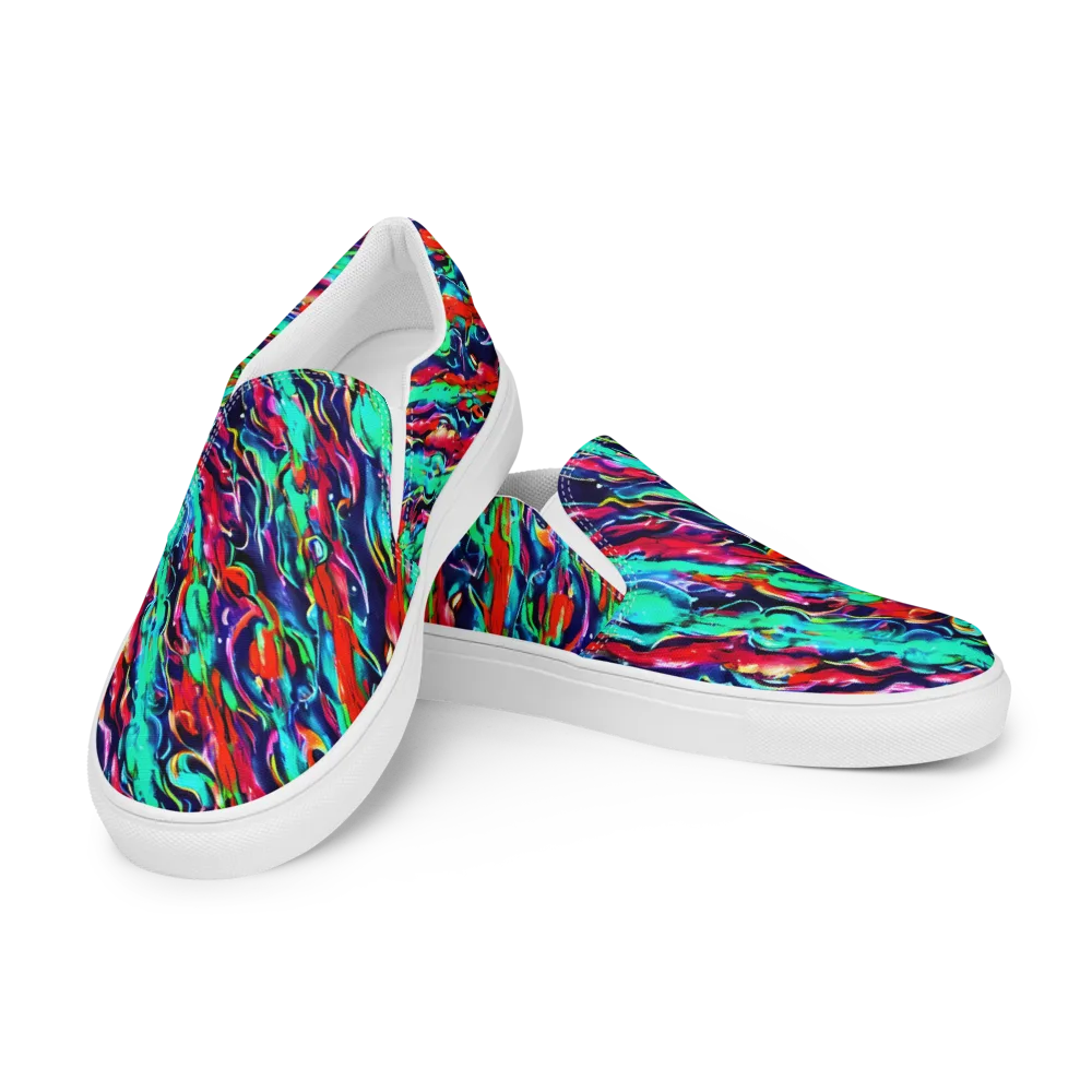 Afterglow Frenzy on Men's Slip-On Canvas Shoes — Left Front