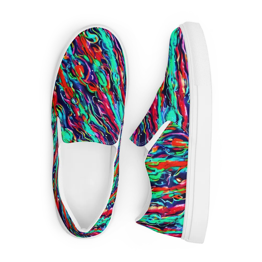 Afterglow Frenzy on Men's Slip-On Canvas Shoes — Front