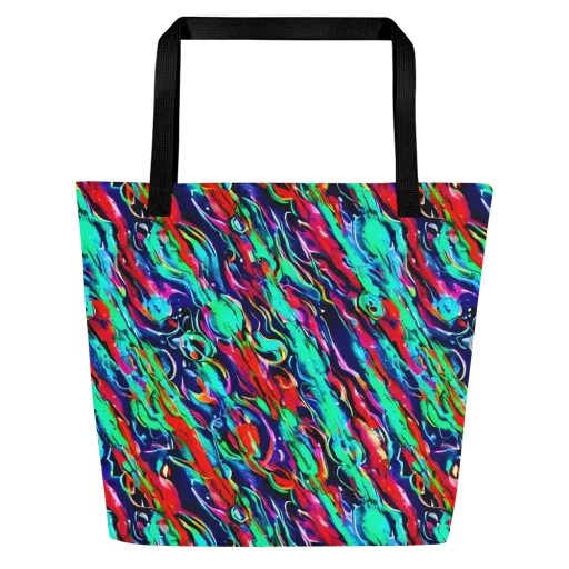 Afterglow Frenzy on a Large Tote Bag W/ Pocket