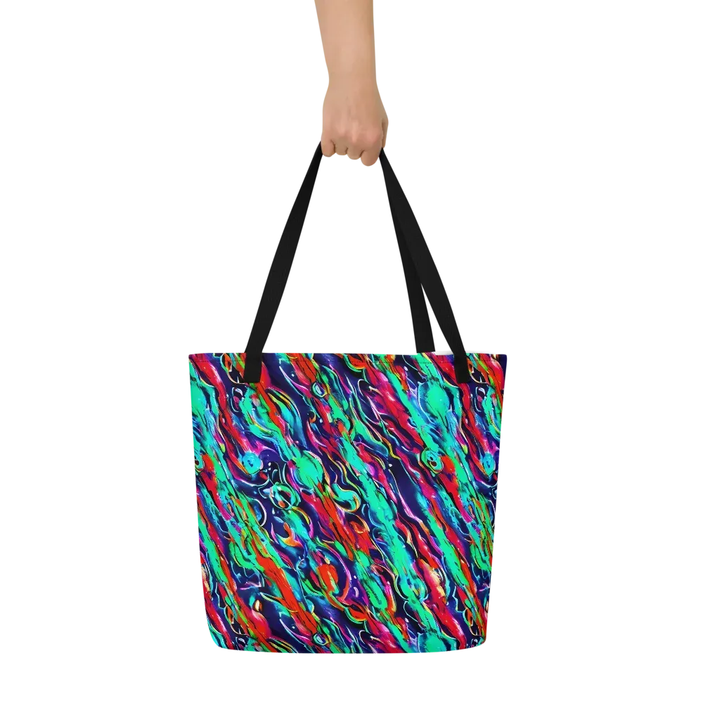 Afterglow Frenzy on Large Tote Bag W/ Pocket — Front