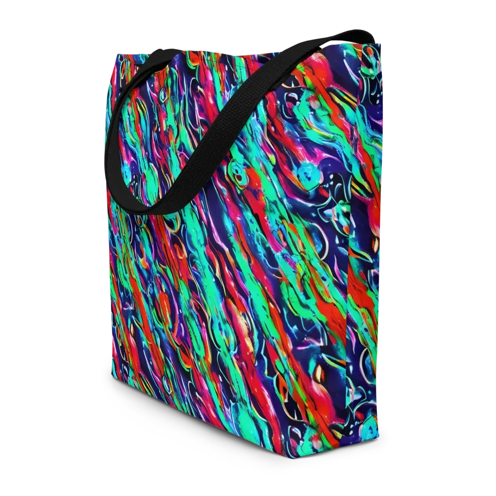 Afterglow Frenzy on Large Tote Bag W/ Pocket — Front