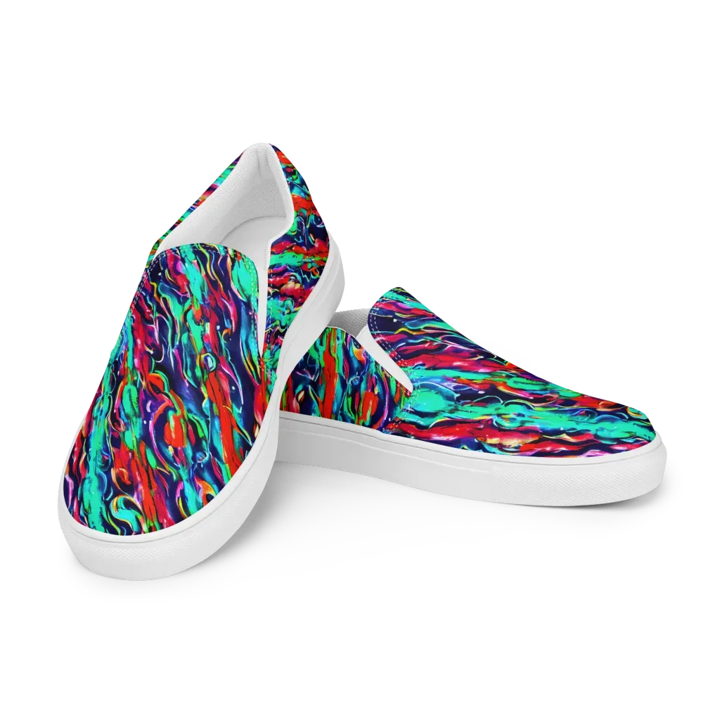 Afterglow Frenzy on Women's Slip-On Canvas Shoes — Left Front