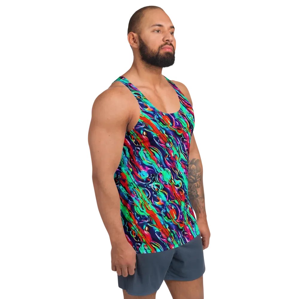 Afterglow Frenzy on Men's Tank Top — Right Front