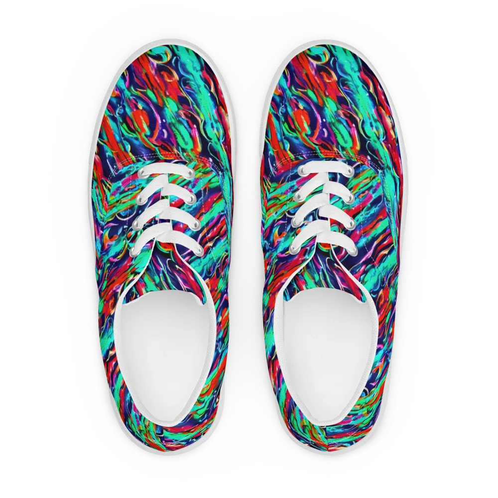 Afterglow Frenzy on Men's Lace-Up Canvas Shoes — Front
