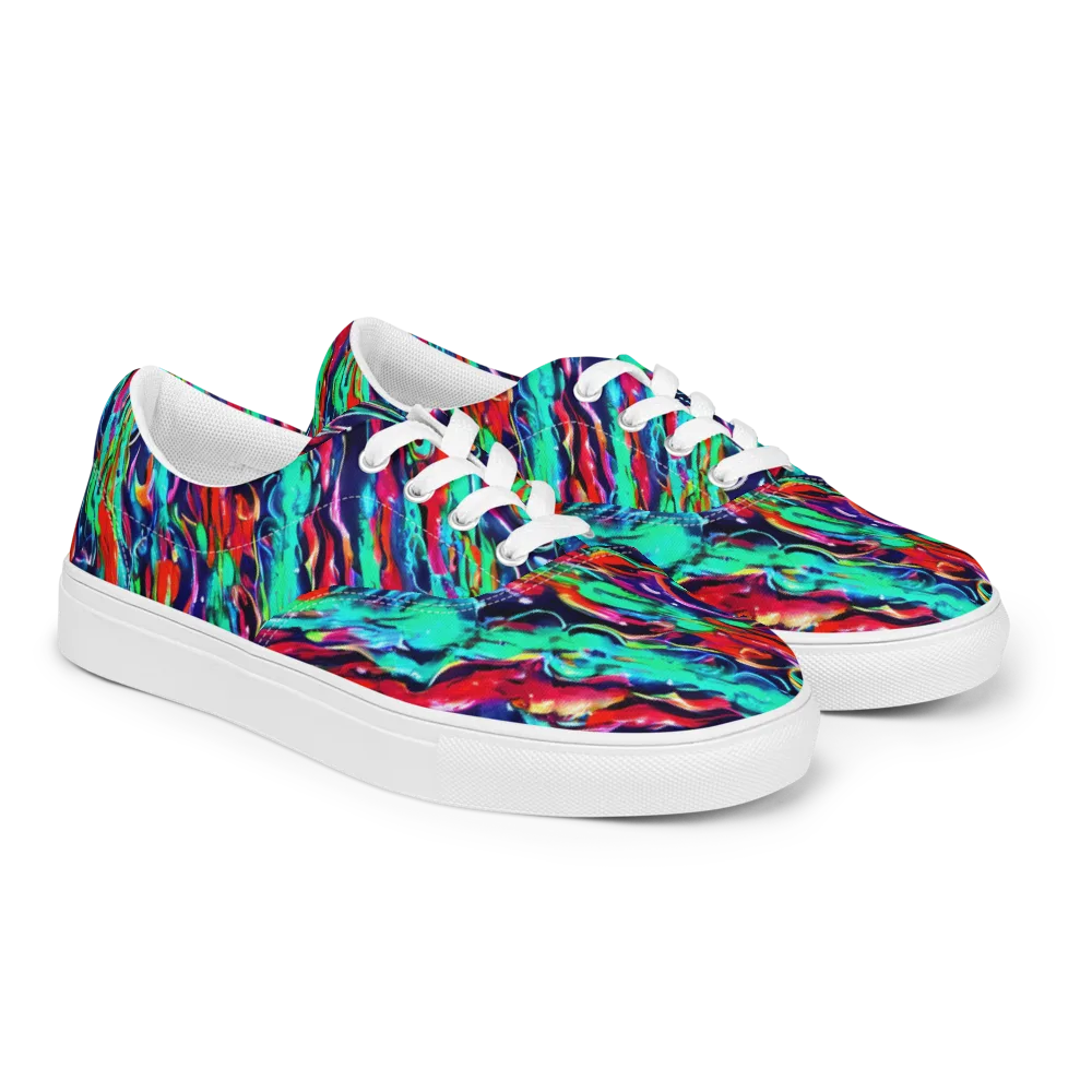Afterglow Frenzy on Men's Lace-Up Canvas Shoes — Right Front