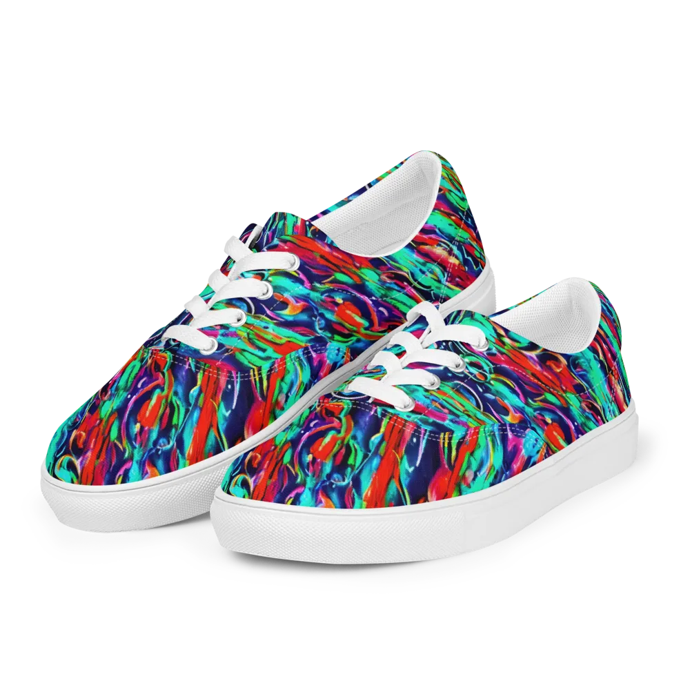 Afterglow Frenzy on Men's Lace-Up Canvas Shoes — Left Front