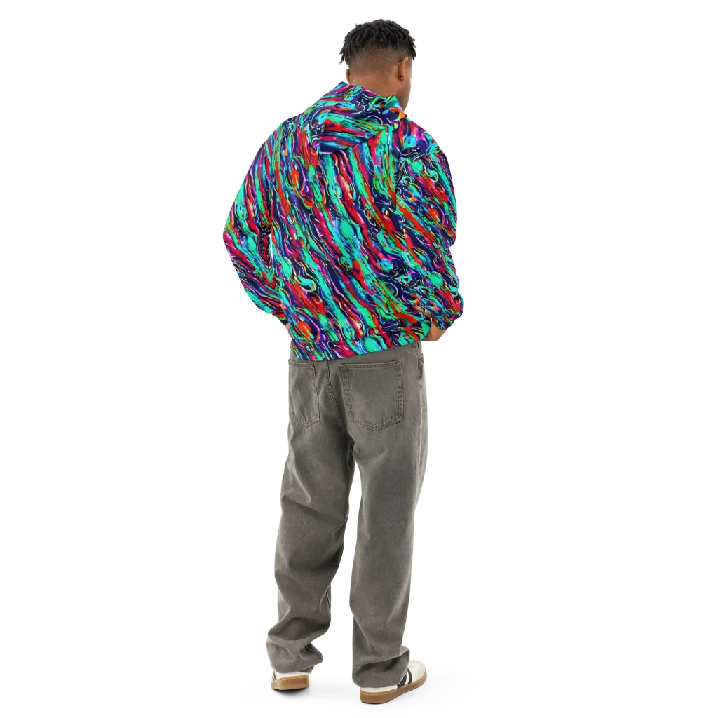 Afterglow Frenzy on Cotton Hoodie — Back