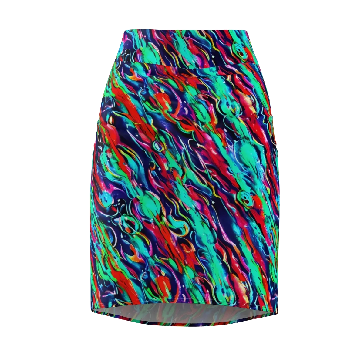 Afterglow Frenzy on Pencil Skirt — Front