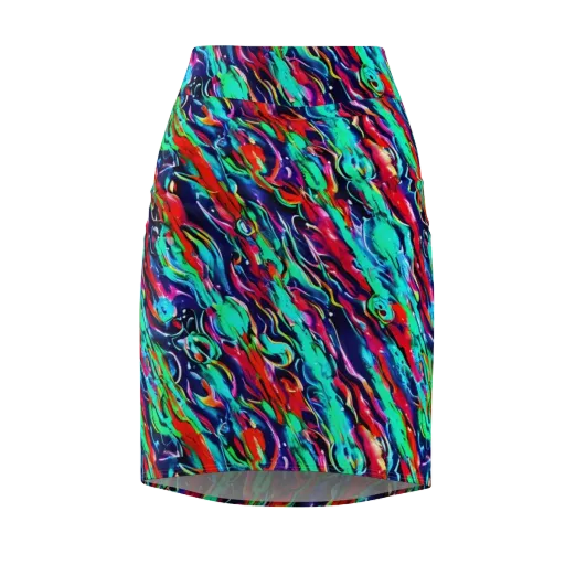 Afterglow Frenzy on a Pencil Skirt