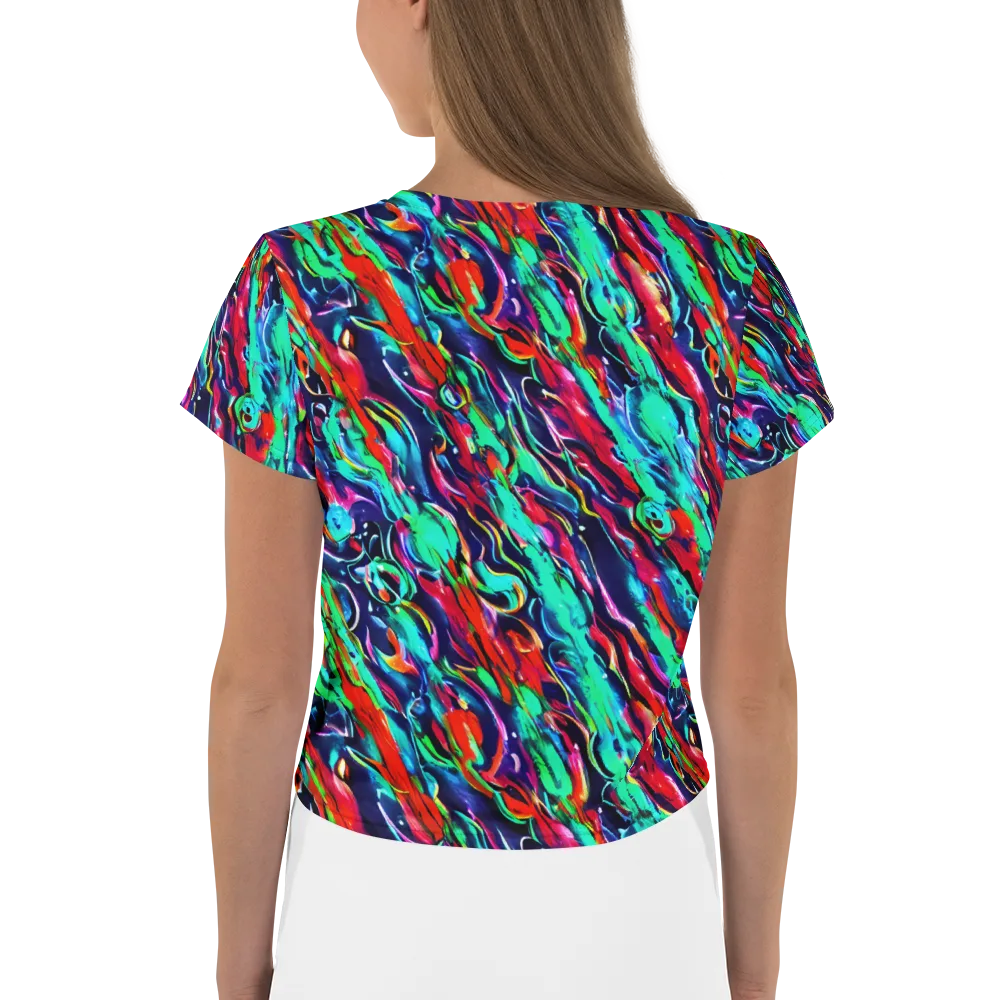 Afterglow Frenzy on Crop Tee — Back
