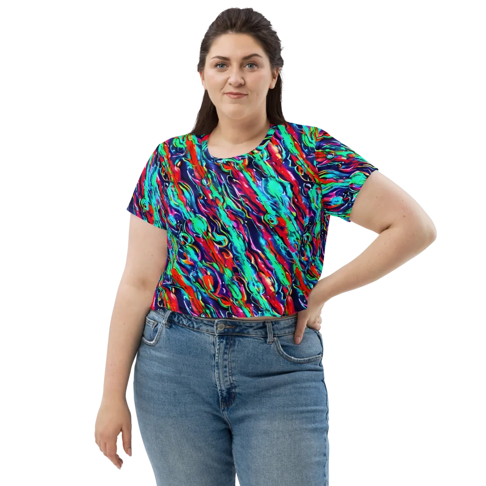 Afterglow Frenzy on Crop Tee — Front