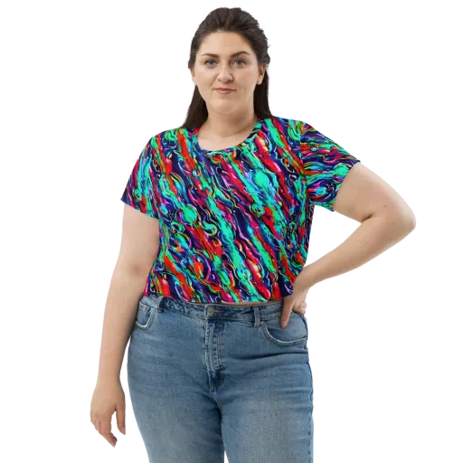 Afterglow Frenzy on a Crop Tee
