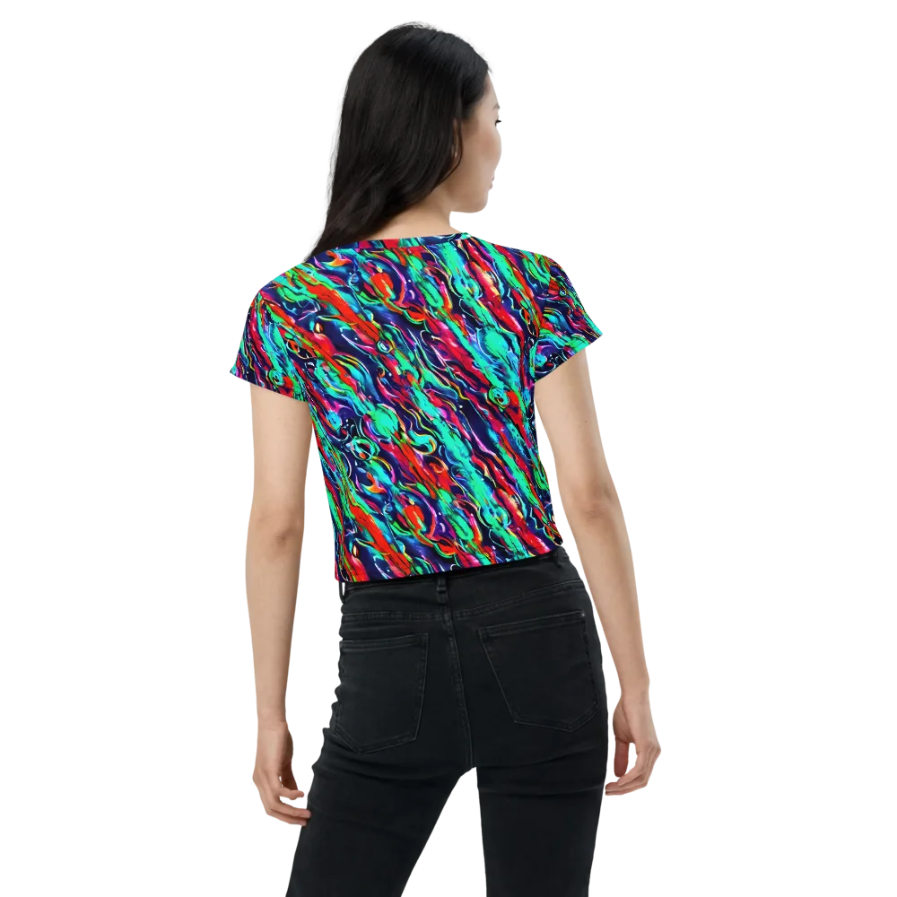 Afterglow Frenzy on Crop Tee — Back
