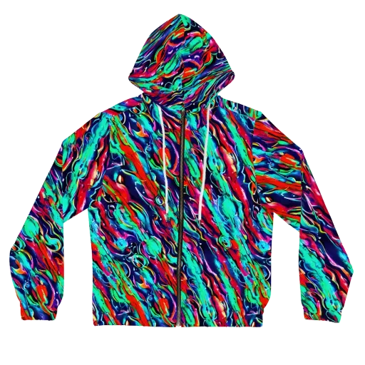 Afterglow Frenzy on a Women's Full-Zip Hoodie