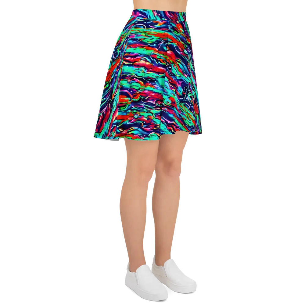 Afterglow Frenzy on Skater Skirt — Right