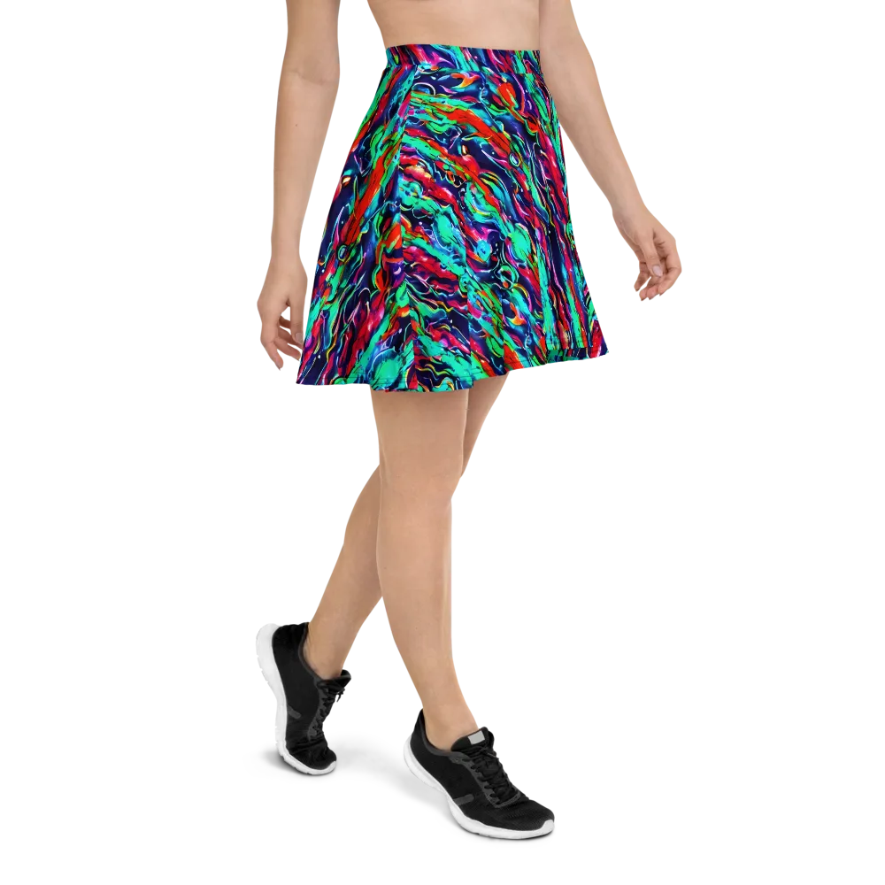 Afterglow Frenzy on Skater Skirt — Right