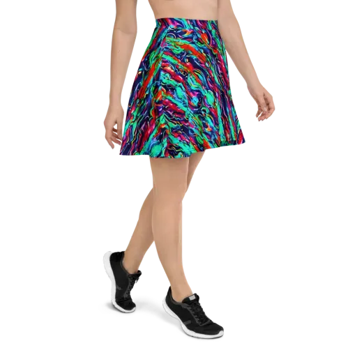 Afterglow Frenzy on a Skater Skirt