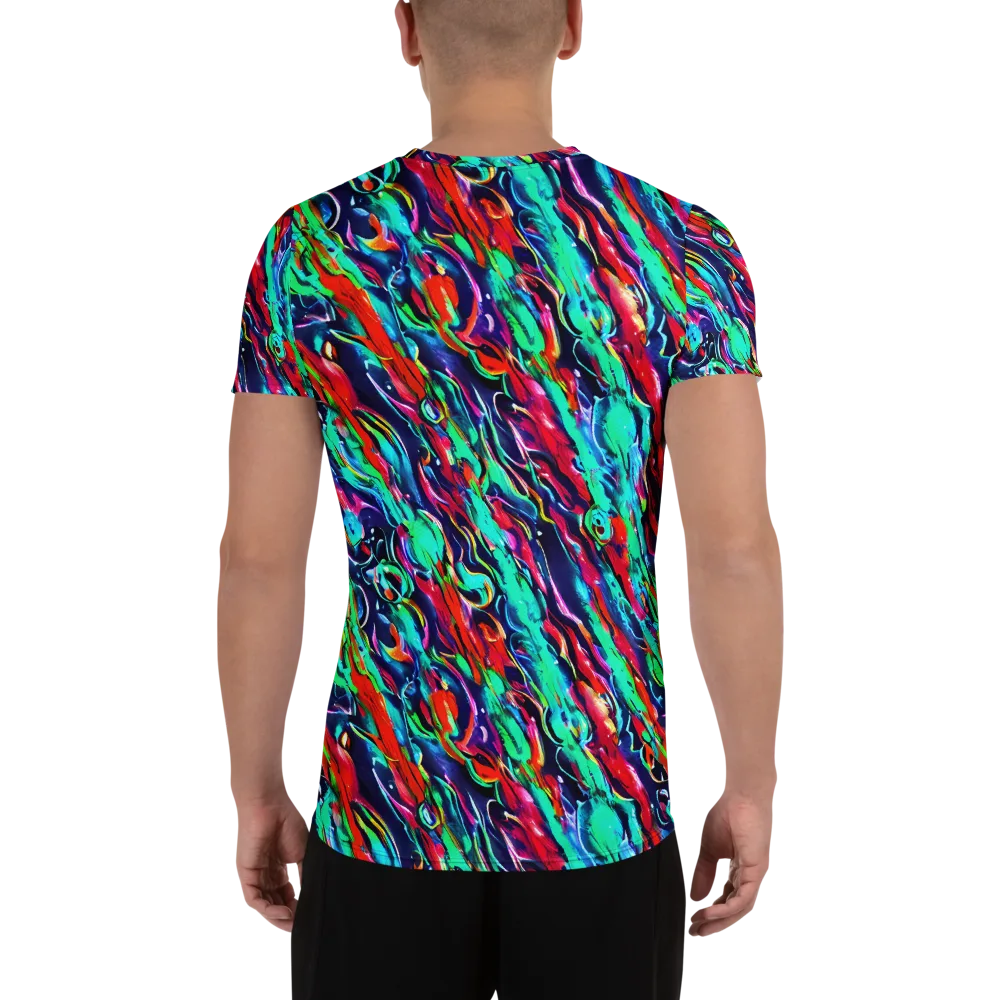 Afterglow Frenzy on Men's Athletic T-Shirt — Back