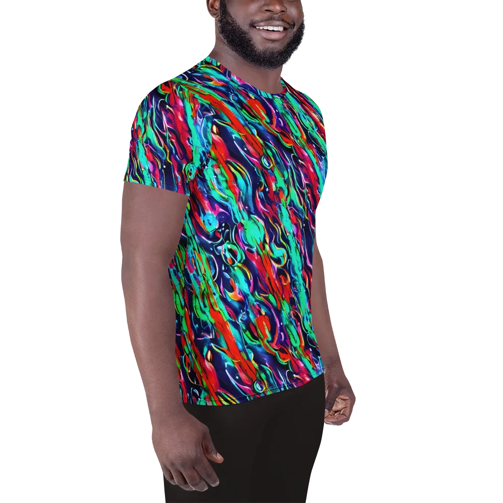 Afterglow Frenzy on Men's Athletic T-Shirt — Right