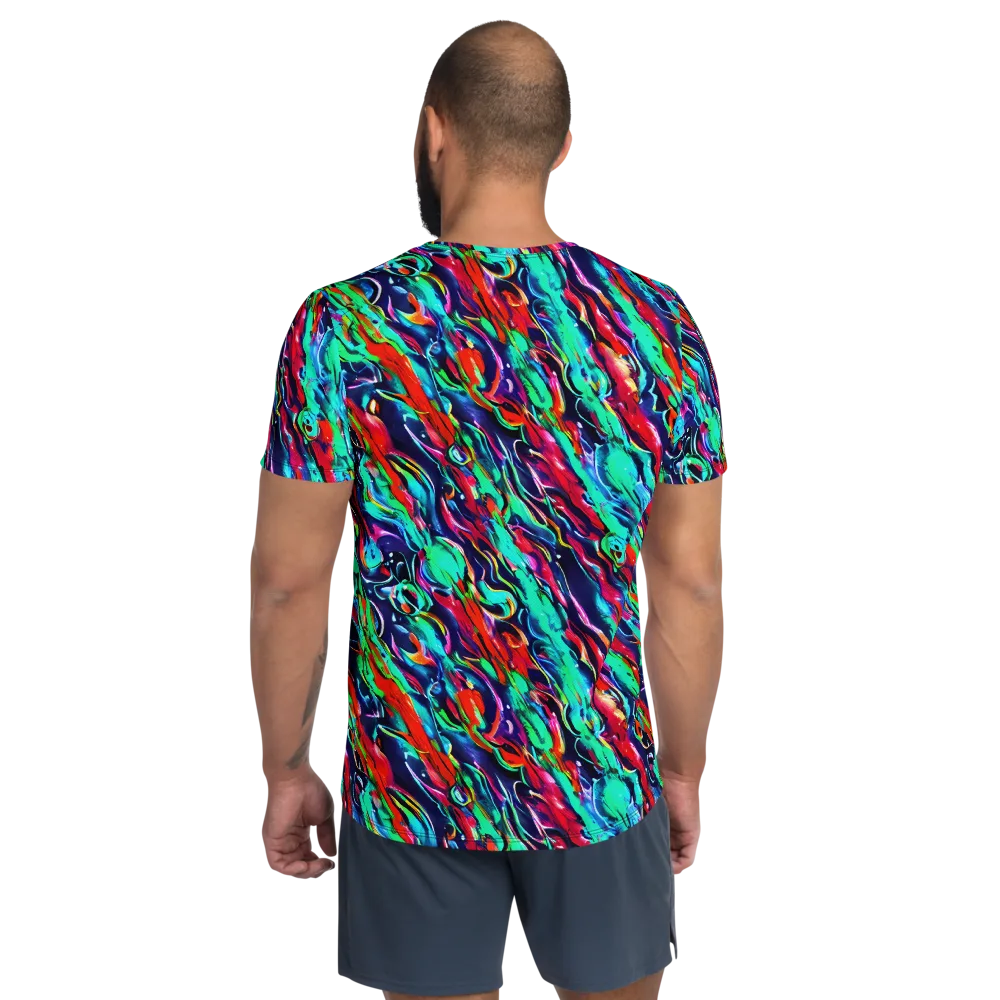 Afterglow Frenzy on Men's Athletic T-Shirt — Back