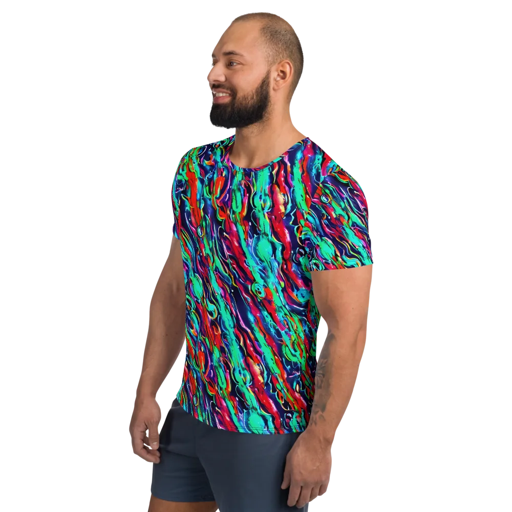 Afterglow Frenzy on Men's Athletic T-Shirt — Left