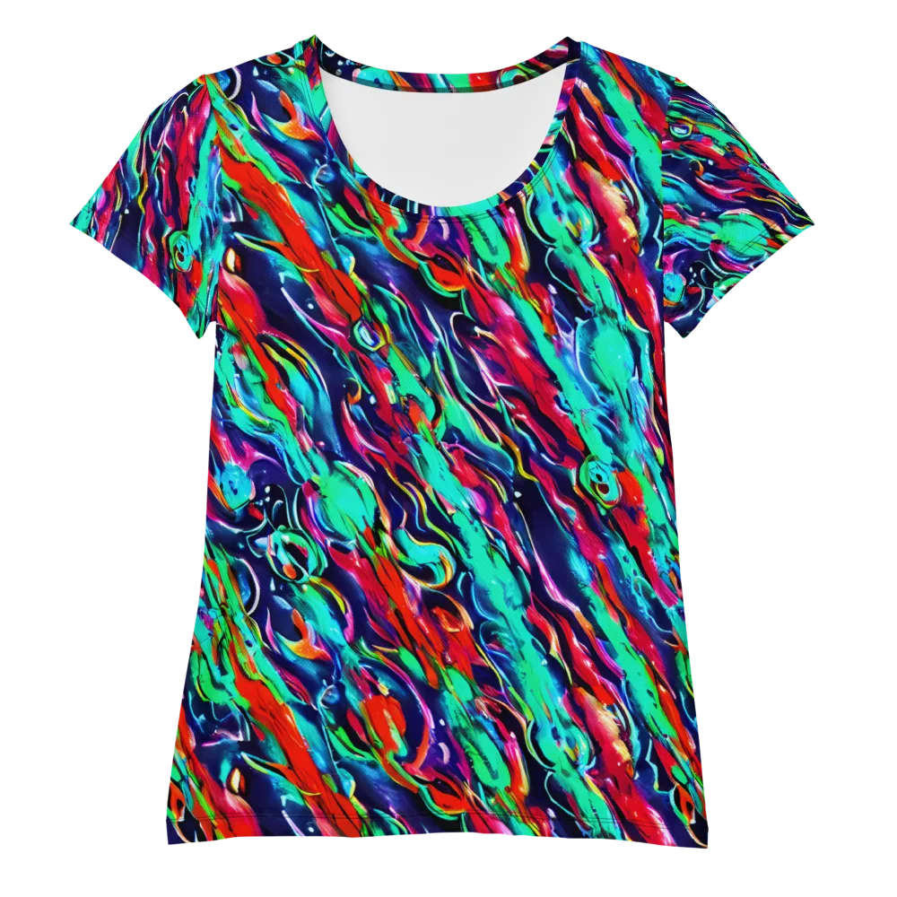 Afterglow Frenzy on Women's Athletic T-Shirt — Front