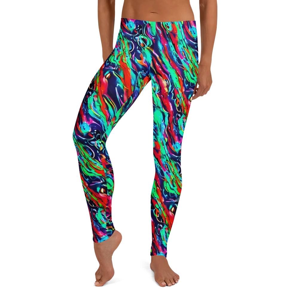 Afterglow Frenzy on Leggings — Front
