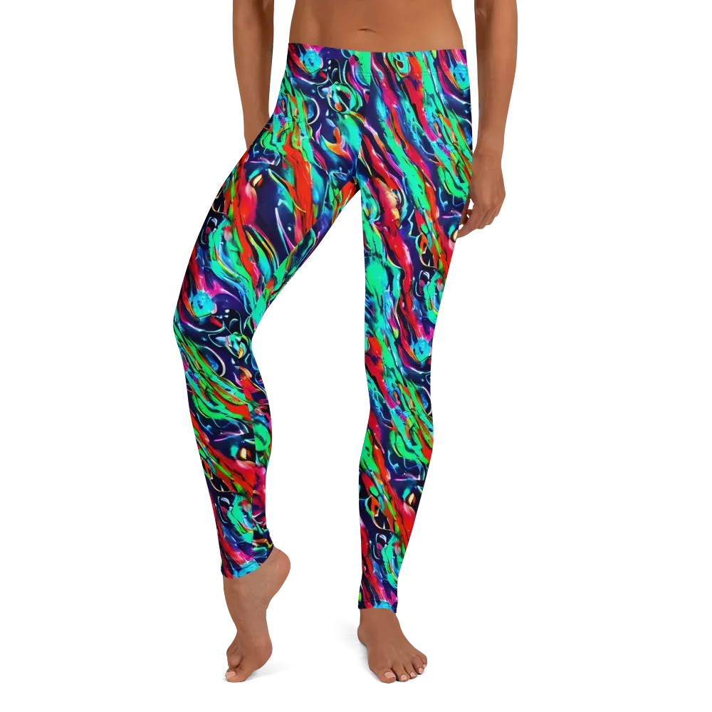 Afterglow Frenzy on Leggings — Front
