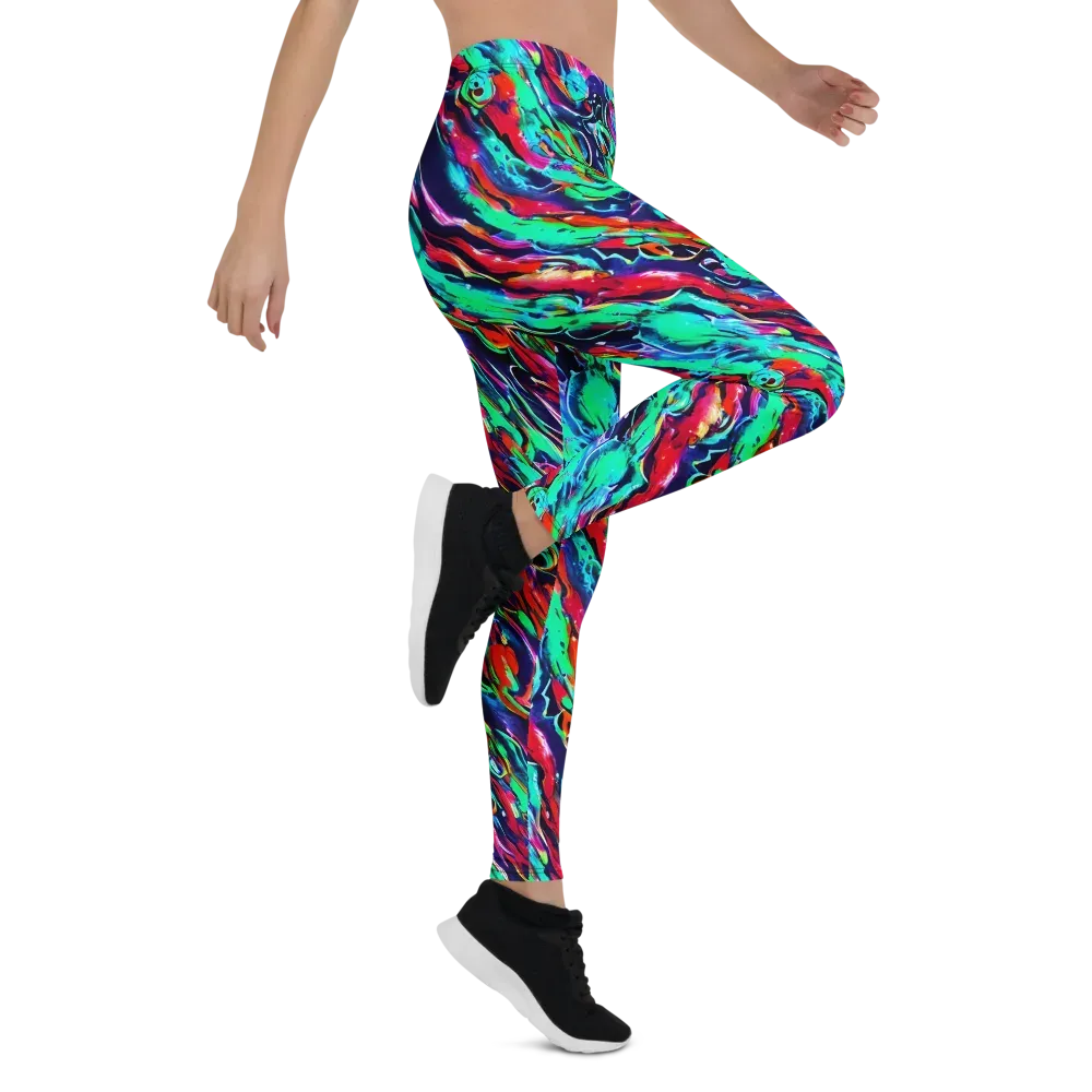 Afterglow Frenzy on Leggings — Right