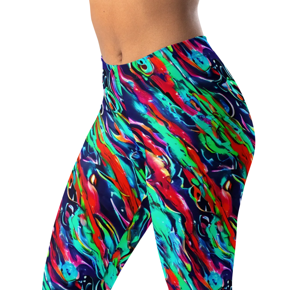 Afterglow Frenzy on Leggings — Left Front