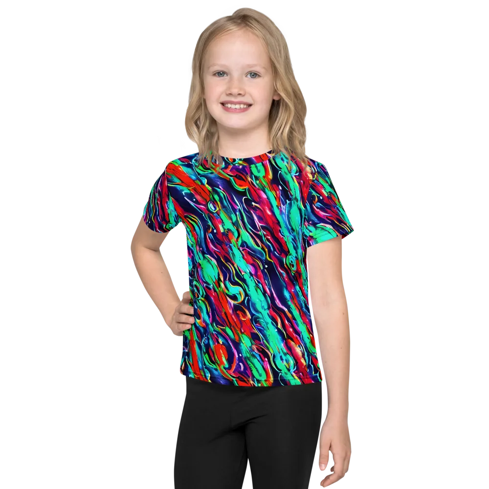 Afterglow Frenzy on Kids Crew Neck T-Shirt — Front