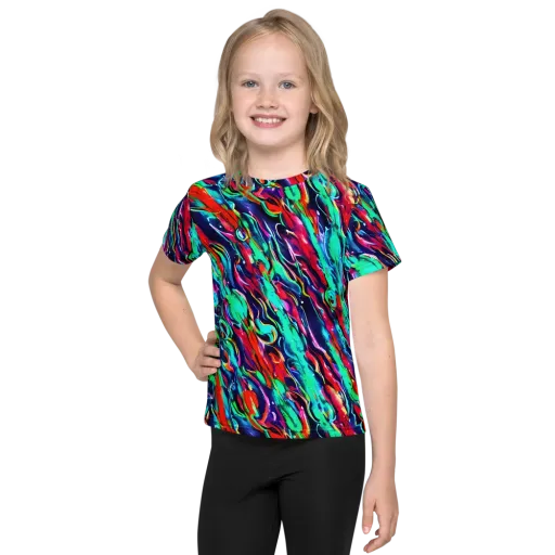 Afterglow Frenzy on a Kids Crew Neck T-Shirt
