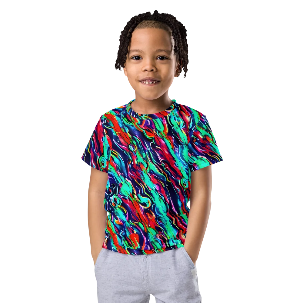 Afterglow Frenzy on Kids Crew Neck T-Shirt — Front