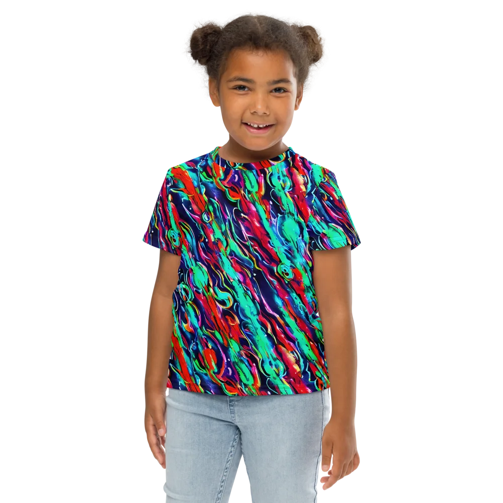 Afterglow Frenzy on Kids Crew Neck T-Shirt — Front