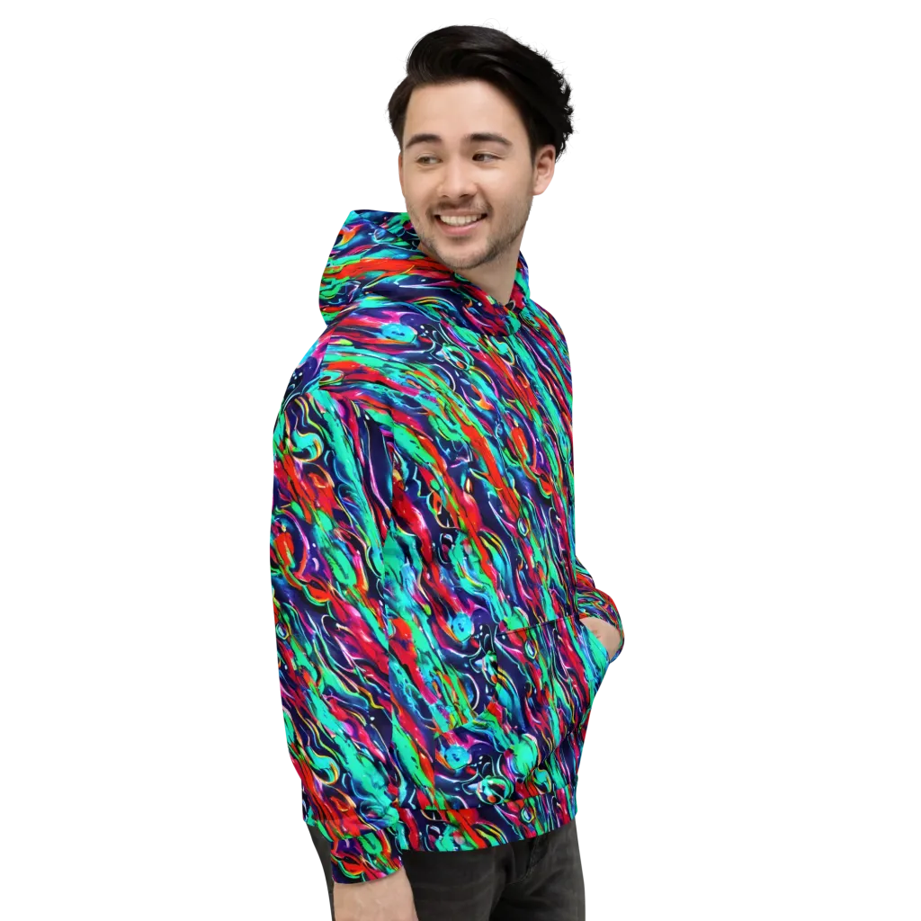 Afterglow Frenzy on Hoodie — Right