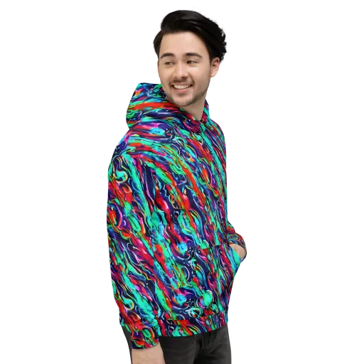 Afterglow Frenzy on a Hoodie