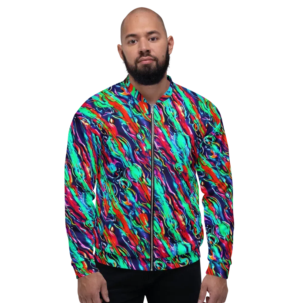 Afterglow Frenzy on Bomber Jacket — Front