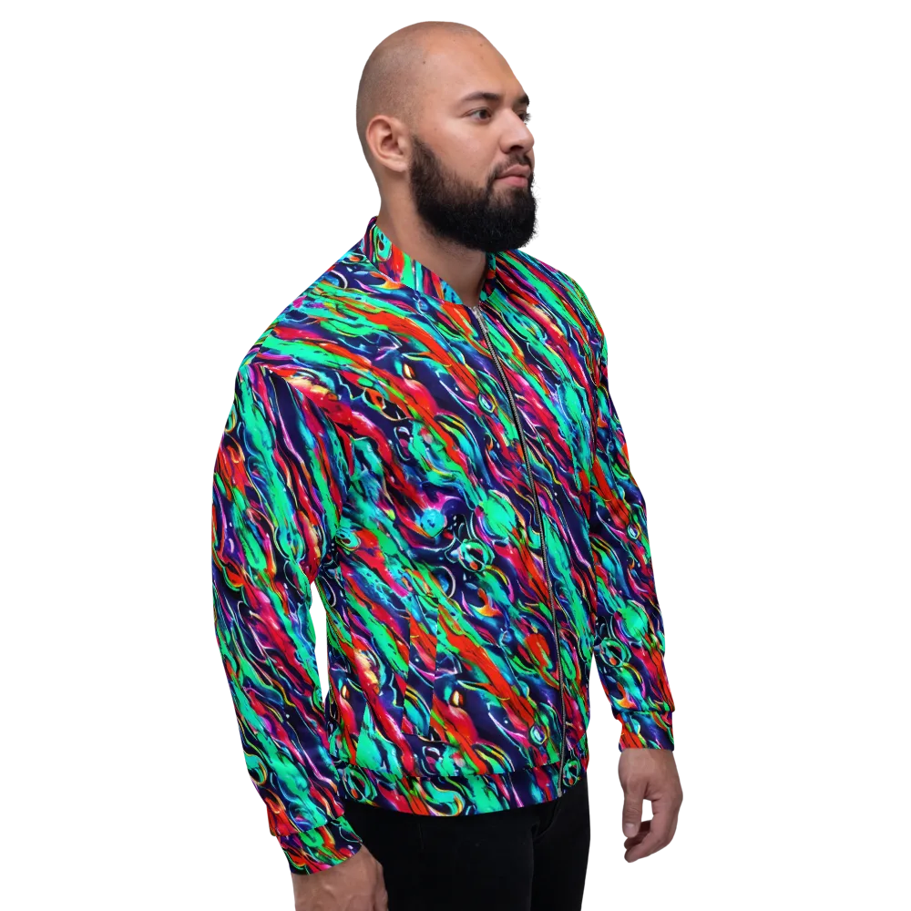 Afterglow Frenzy on Bomber Jacket — Right