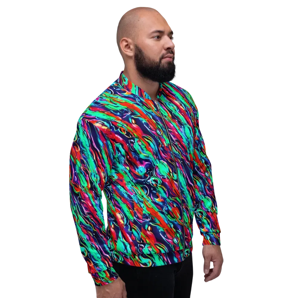Afterglow Frenzy on Bomber Jacket — Right