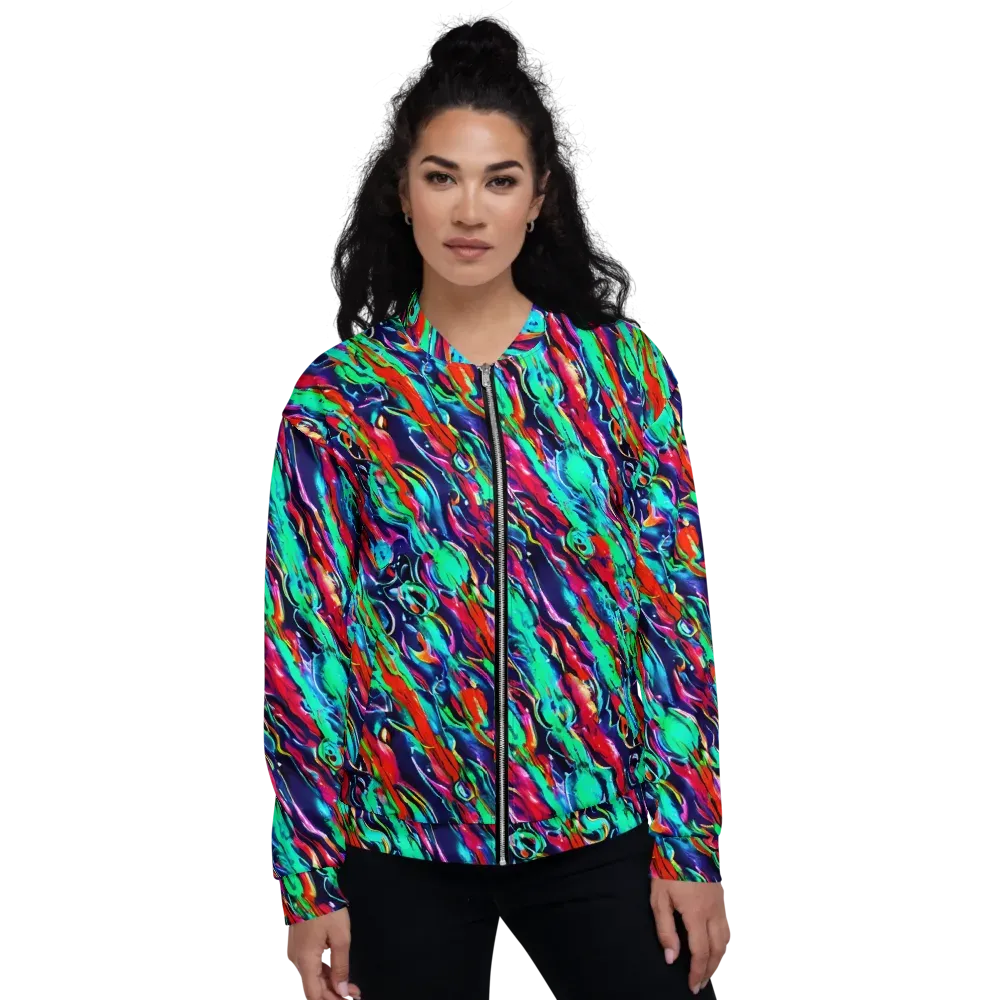 Afterglow Frenzy on Bomber Jacket — Front