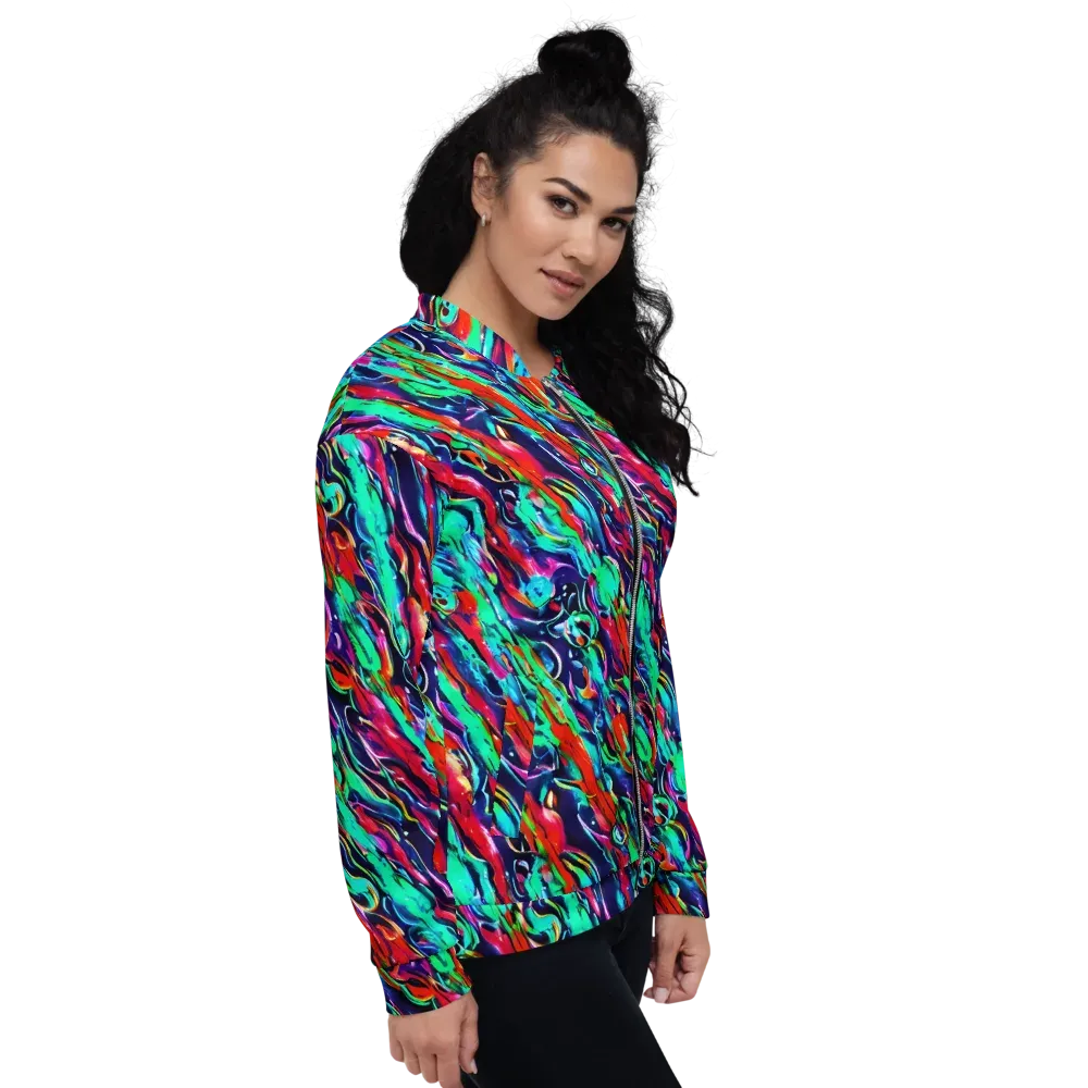 Afterglow Frenzy on Bomber Jacket — Right