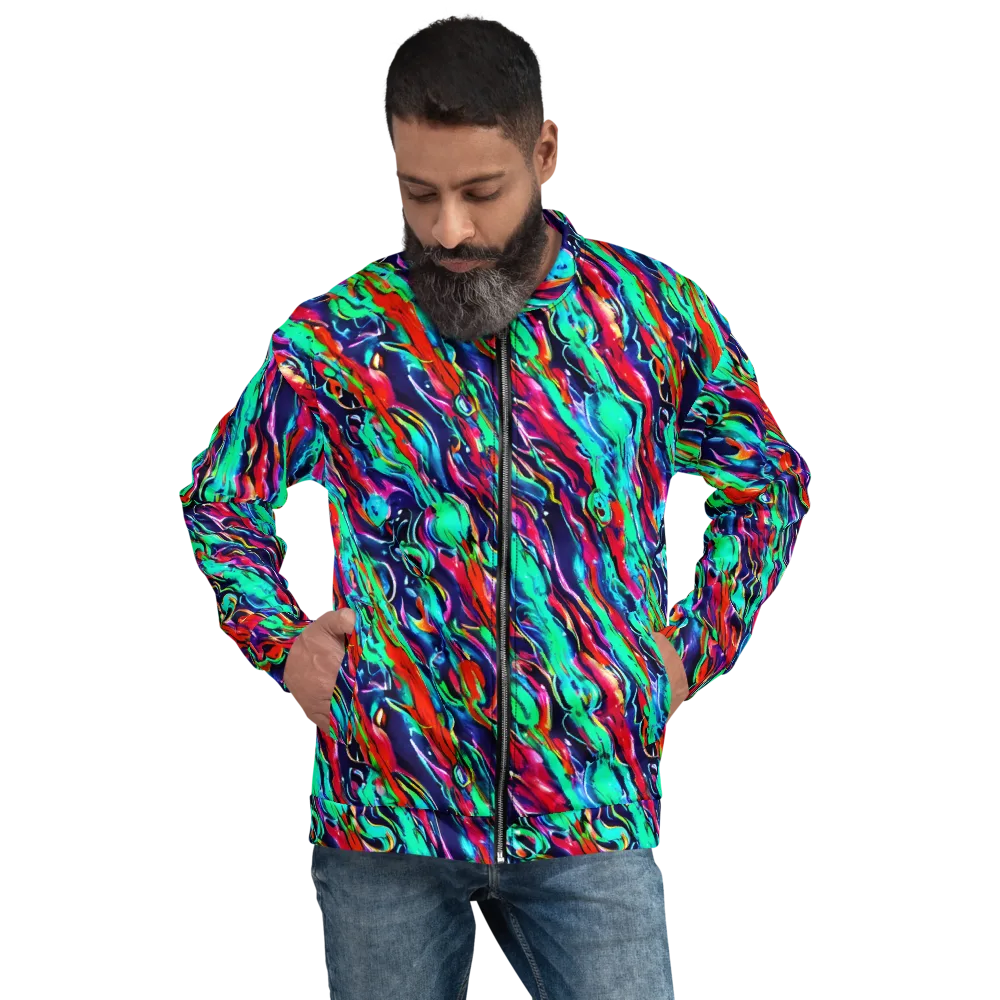 Afterglow Frenzy on Bomber Jacket — Front