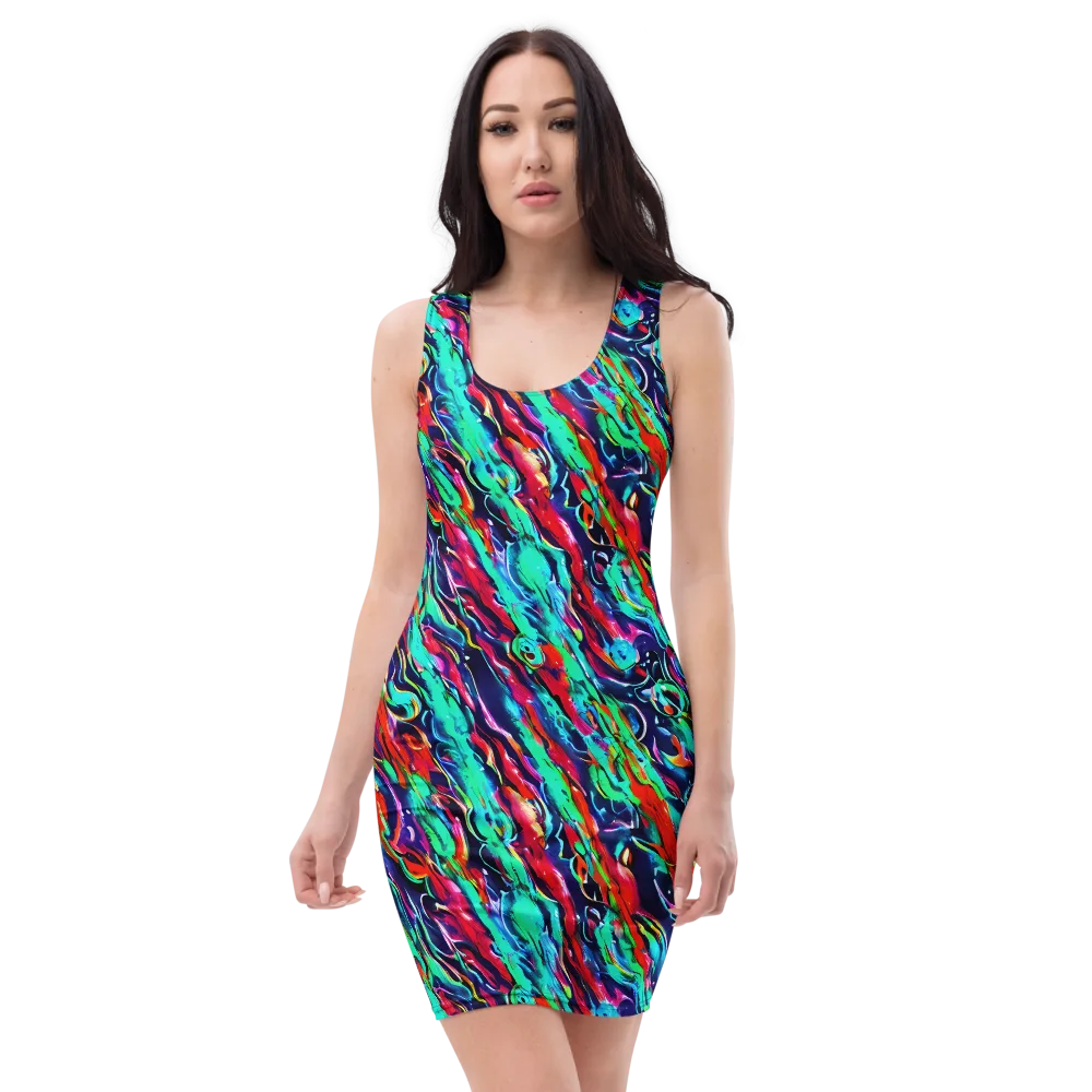 Afterglow Frenzy on Bodycon Dress — Front