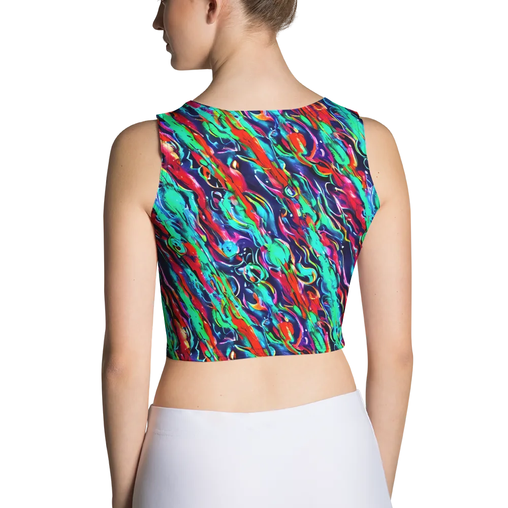 Afterglow Frenzy on Crop Top — Back