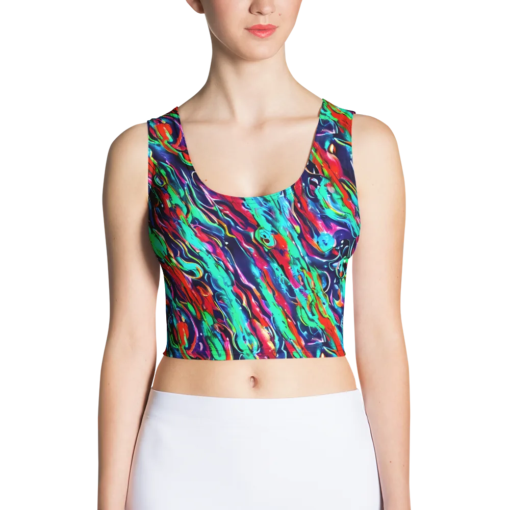 Afterglow Frenzy on Crop Top — Front