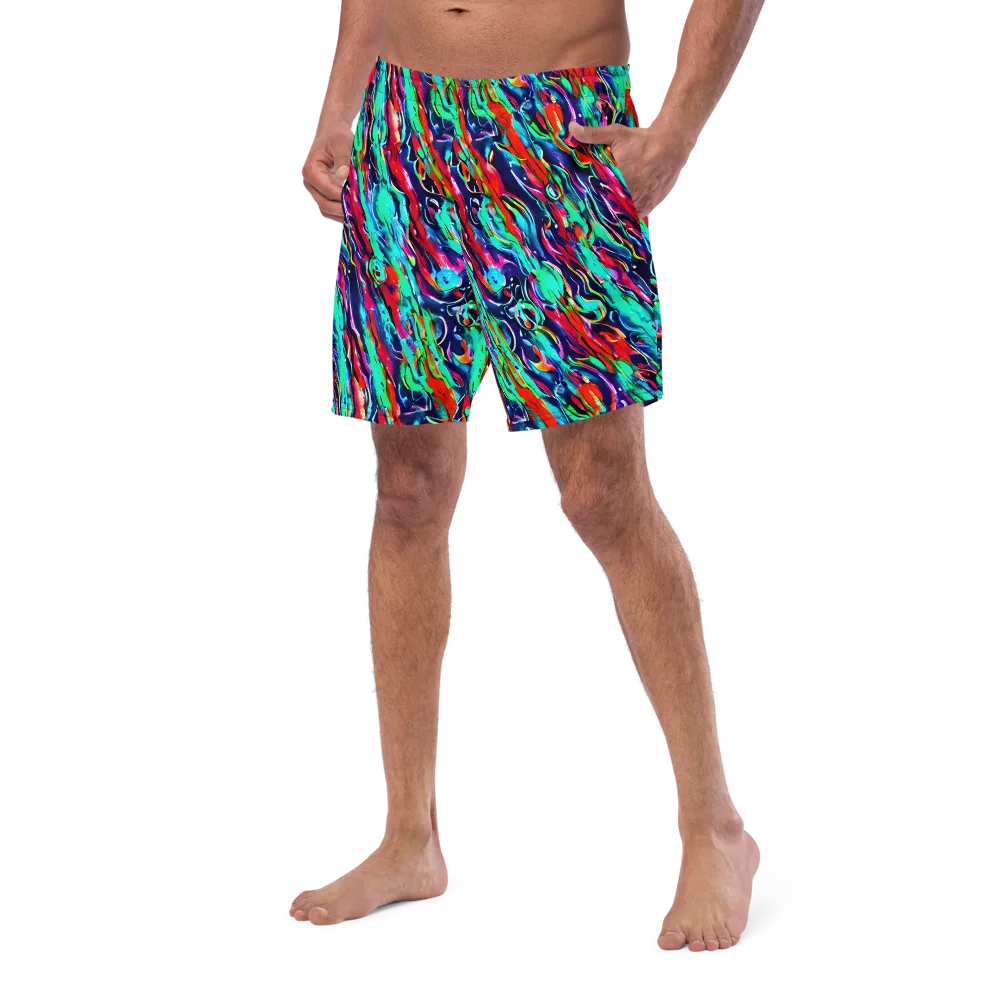 Afterglow Frenzy on Swim Trunks — Left Front