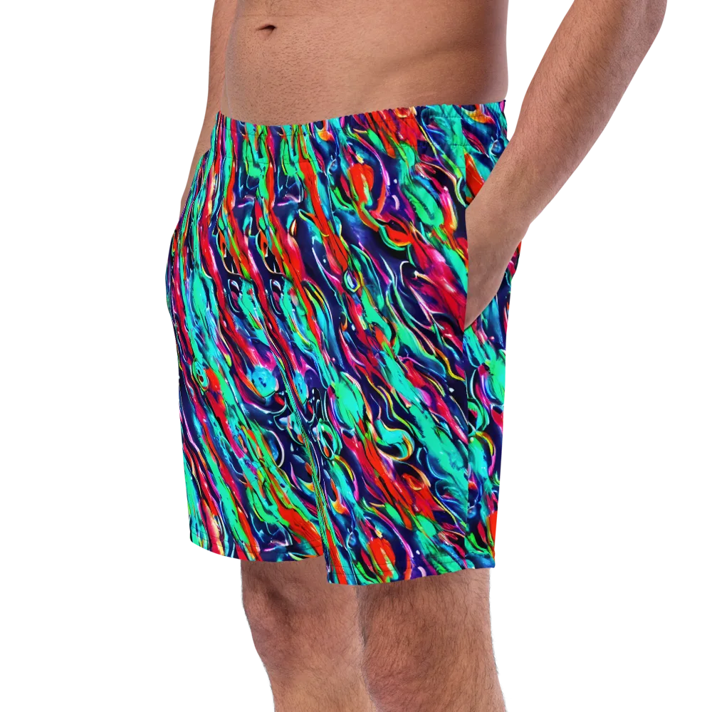 Afterglow Frenzy on Swim Trunks — Left Front