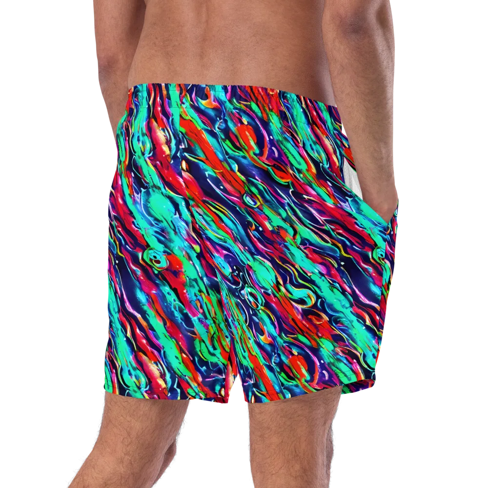 Afterglow Frenzy on Swim Trunks — Right Back