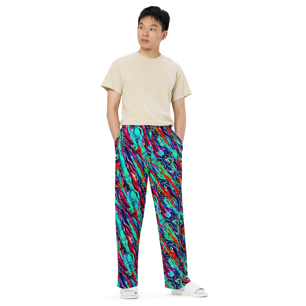 Afterglow Frenzy on Wide-Leg Pants — Front