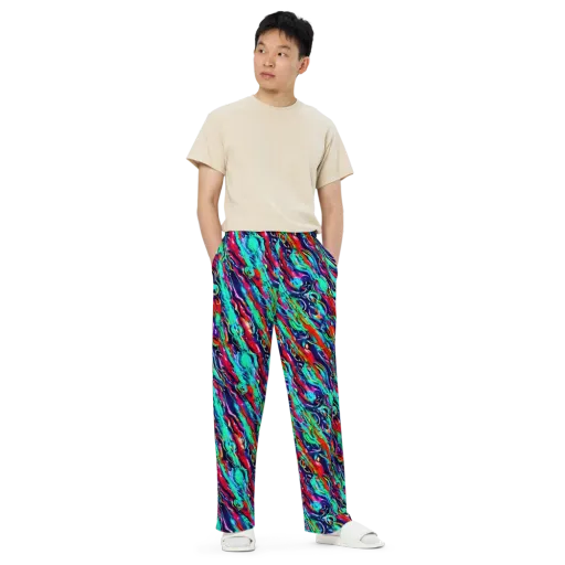Afterglow Frenzy on a Wide-Leg Pants